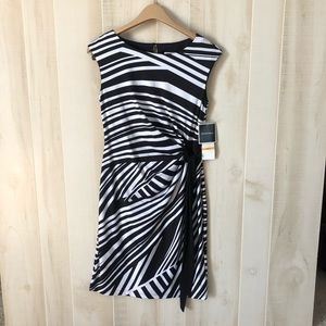 Black and white cocktail dress